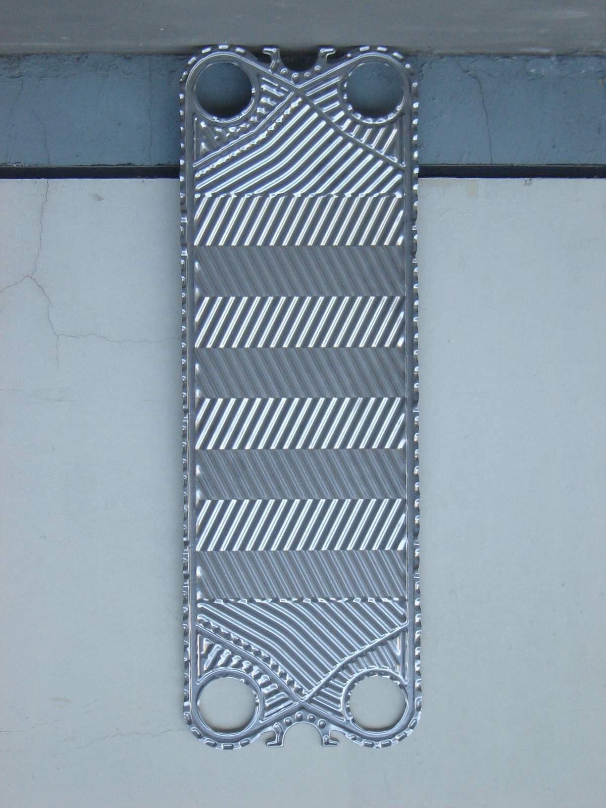 A plate. Pressed to the low-theta pattern. For the Kelvion VT20, supplied by Synergizing Technologies.