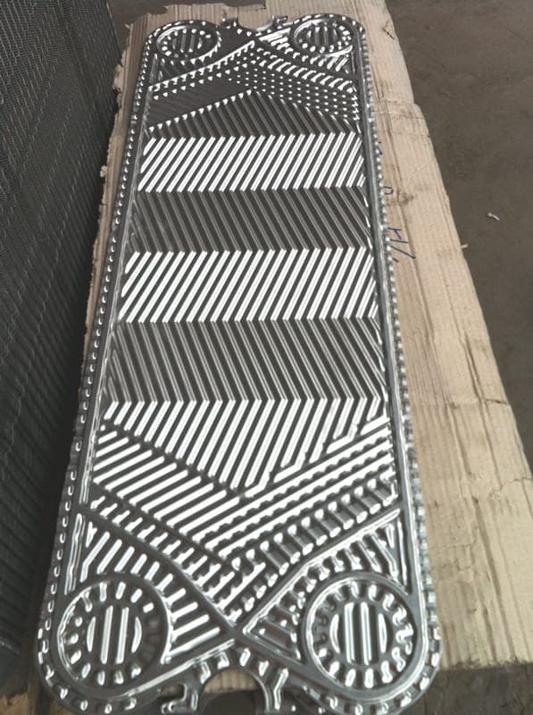 A plate. Pressed to the low-theta pattern. For the Kelvion VT20P, supplied by Synergizing Technologies.