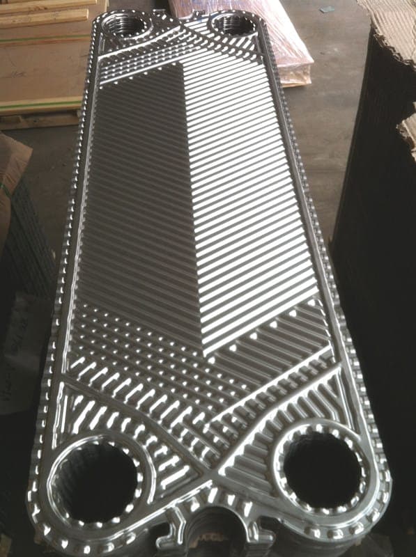 A plate. Pressed to the high-theta pattern. For the Kelvion VT20P, supplied by Synergizing Technologies.